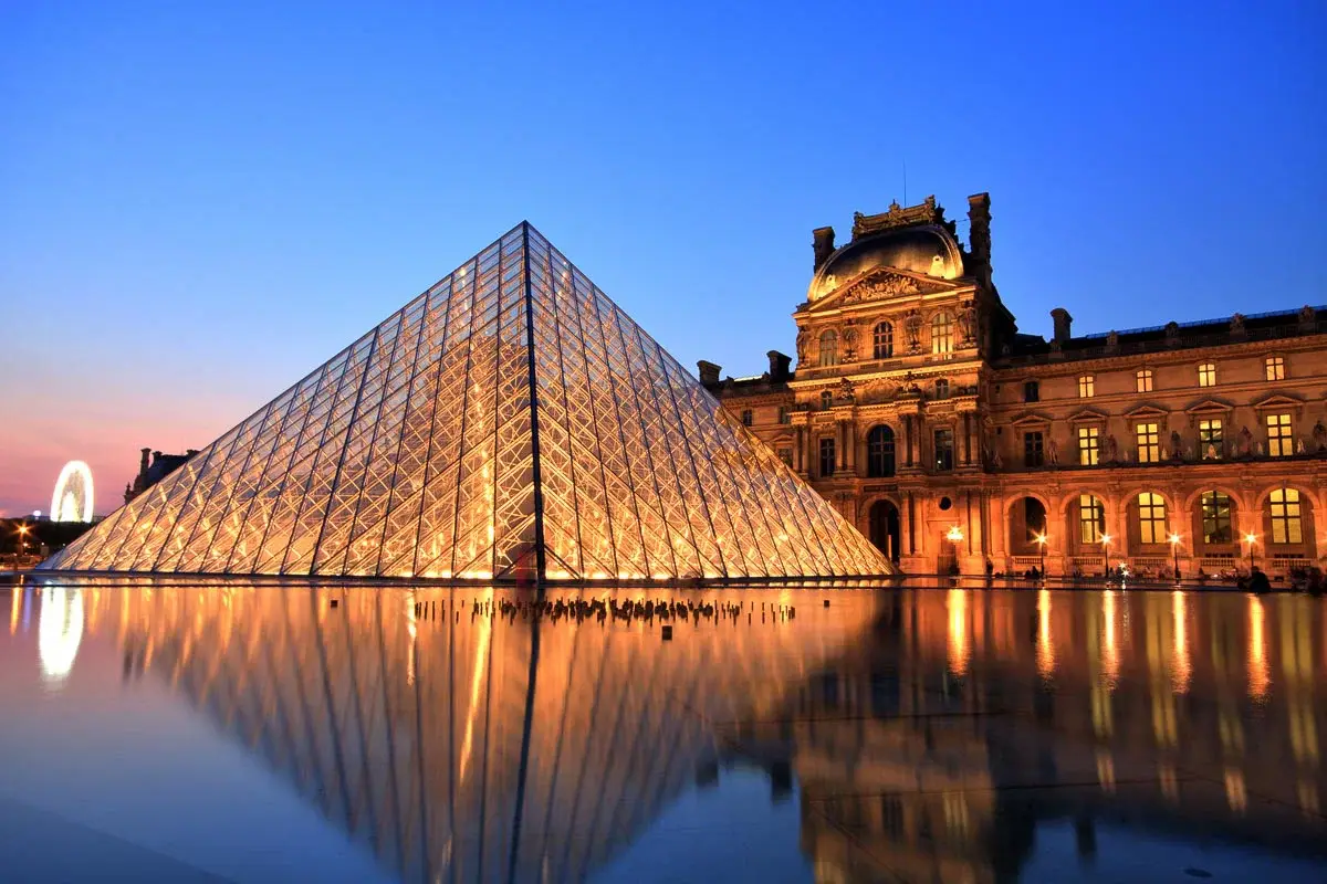 Louvre Museum at Night Paris (optimised)